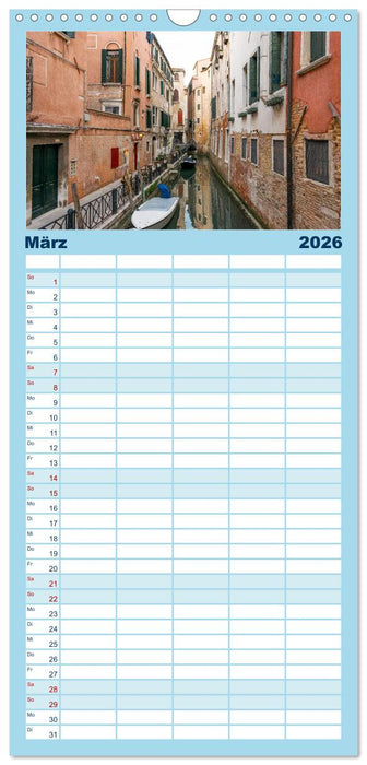 Venedig. Lagunenstadt in Italien (CALVENDO Familienplaner 2026)