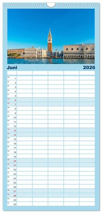 Venedig. Lagunenstadt in Italien (CALVENDO Familienplaner 2026)