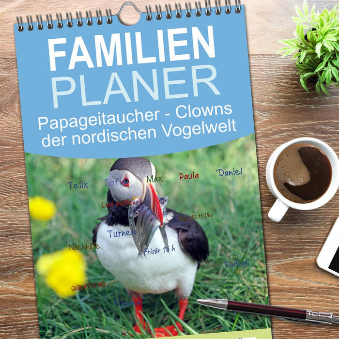 Papageitaucher - Clowns der nordischen Vogelwelt (CALVENDO Familienplaner 2026)