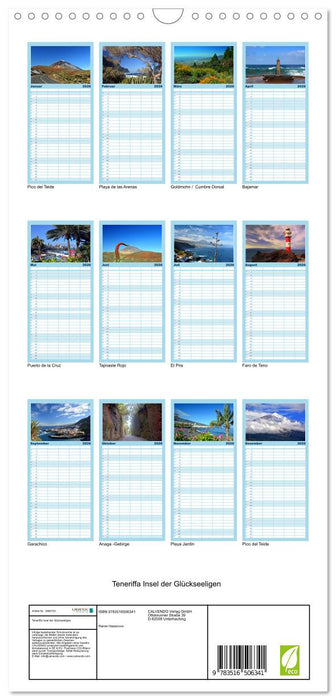 Teneriffa Insel der Glückseeligen (CALVENDO Familienplaner 2026)