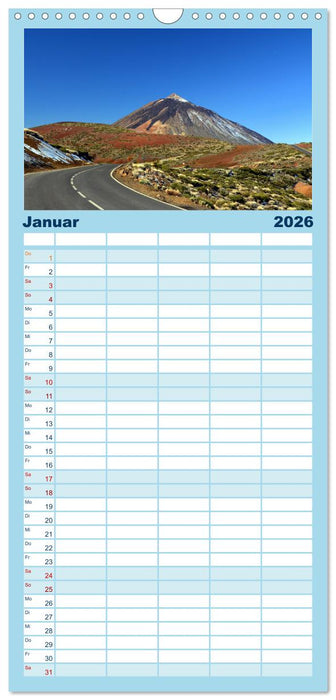 Teneriffa Insel der Glückseeligen (CALVENDO Familienplaner 2026)