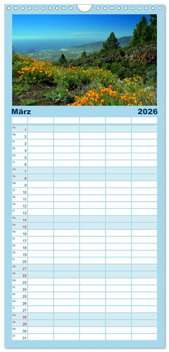 Teneriffa Insel der Glückseeligen (CALVENDO Familienplaner 2026)