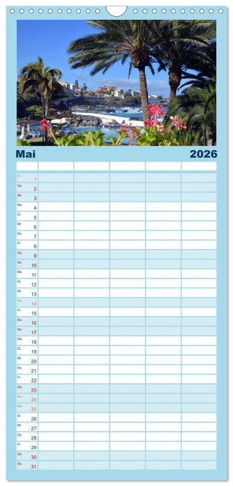 Teneriffa Insel der Glückseeligen (CALVENDO Familienplaner 2026)
