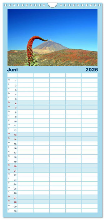 Teneriffa Insel der Glückseeligen (CALVENDO Familienplaner 2026)