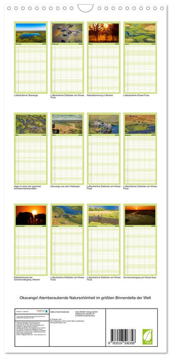 Okavango! Atemberaubende Naturschönheit im größten Binnendelta der Welt (CALVENDO Familienplaner 2026)