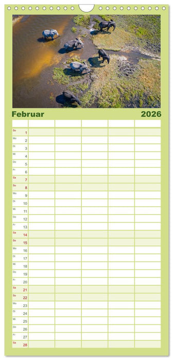 Okavango! Atemberaubende Naturschönheit im größten Binnendelta der Welt (CALVENDO Familienplaner 2026)