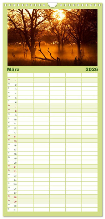 Okavango! Atemberaubende Naturschönheit im größten Binnendelta der Welt (CALVENDO Familienplaner 2026)