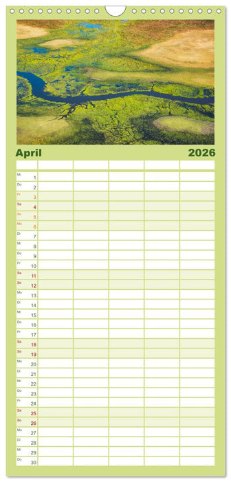 Okavango! Atemberaubende Naturschönheit im größten Binnendelta der Welt (CALVENDO Familienplaner 2026)