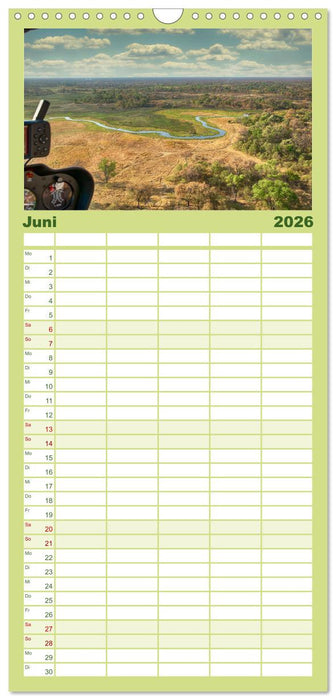 Okavango! Atemberaubende Naturschönheit im größten Binnendelta der Welt (CALVENDO Familienplaner 2026)