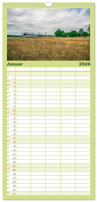 Dänische Eisenbahnen (CALVENDO Familienplaner 2026)