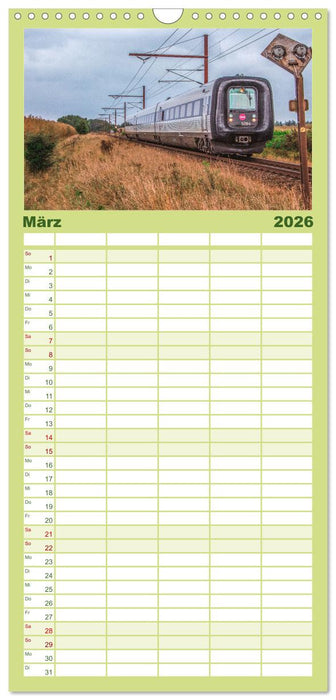 Dänische Eisenbahnen (CALVENDO Familienplaner 2026)