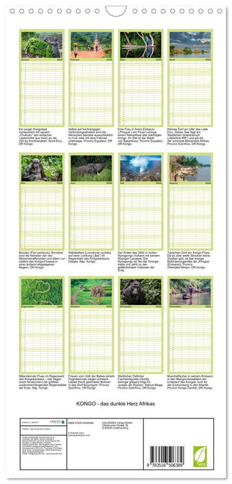 KONGO - das dunkle Herz Afrikas (CALVENDO Familienplaner 2026)