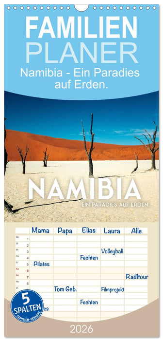 Namibia - Ein Paradies auf Erden. (CALVENDO Familienplaner 2026)
