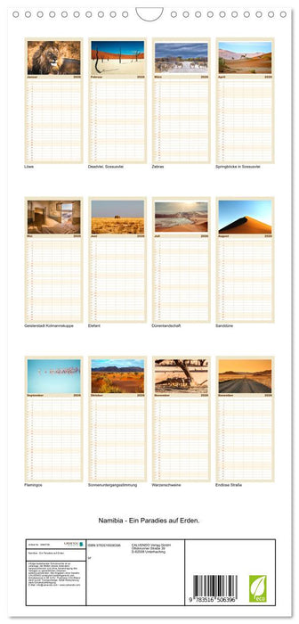 Namibia - Ein Paradies auf Erden. (CALVENDO Familienplaner 2026)