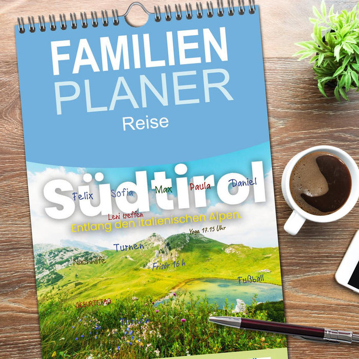 Südtirol - Entlang der italienischen Alpen. (CALVENDO Familienplaner 2026)
