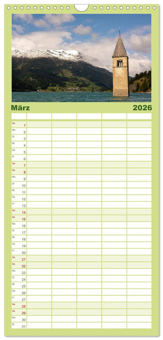 Zauberhaftes Südtirol (CALVENDO Familienplaner 2026)