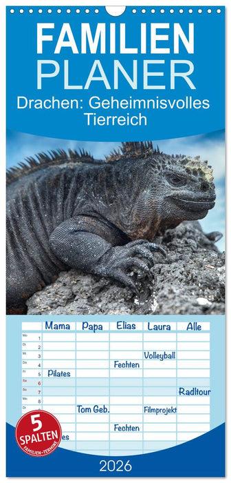 Drachen: Geheimnisvolles Tierreich (CALVENDO Familienplaner 2026)