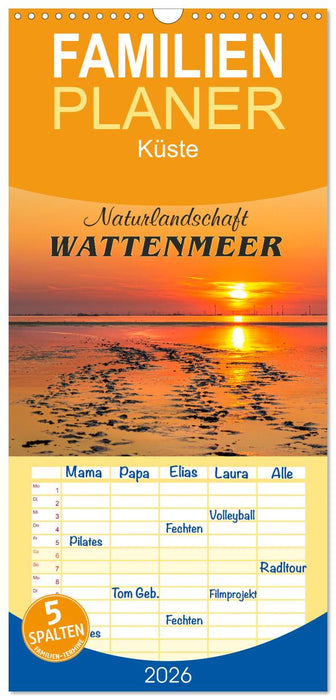 Naturlandschaft WATTENMEER (CALVENDO Familienplaner 2026)