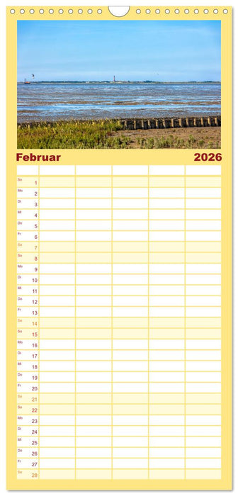Naturlandschaft WATTENMEER (CALVENDO Familienplaner 2026)