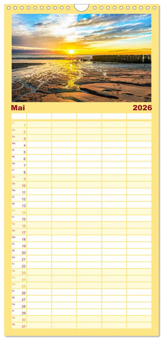 Naturlandschaft WATTENMEER (CALVENDO Familienplaner 2026)