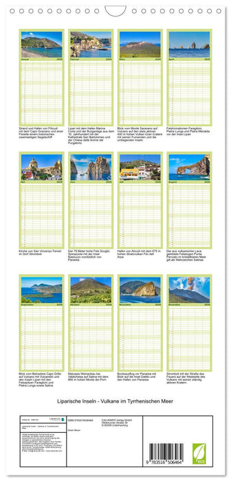 Liparische Inseln - Vulkane im Tyrrhenischen Meer (CALVENDO Familienplaner 2026)