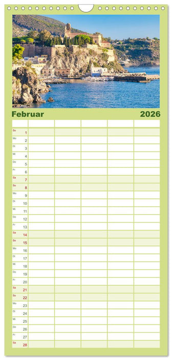 Liparische Inseln - Vulkane im Tyrrhenischen Meer (CALVENDO Familienplaner 2026)