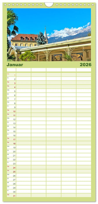 Goldener Herbst in Südtirol (CALVENDO Familienplaner 2026)