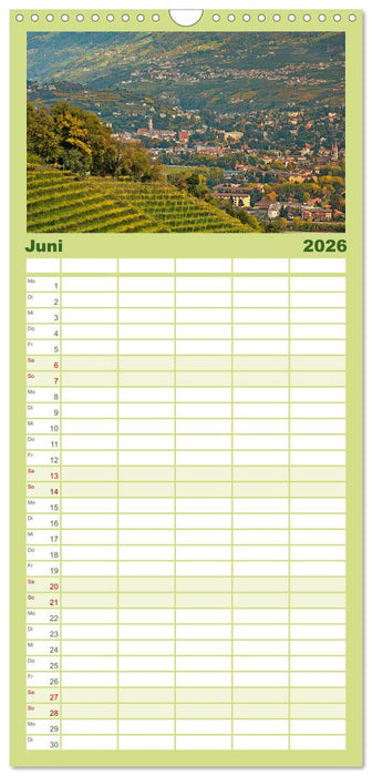 Goldener Herbst in Südtirol (CALVENDO Familienplaner 2026)