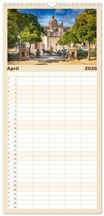 Jerez de la Frontera - Heimatstadt des Sherry (CALVENDO Familienplaner 2026)