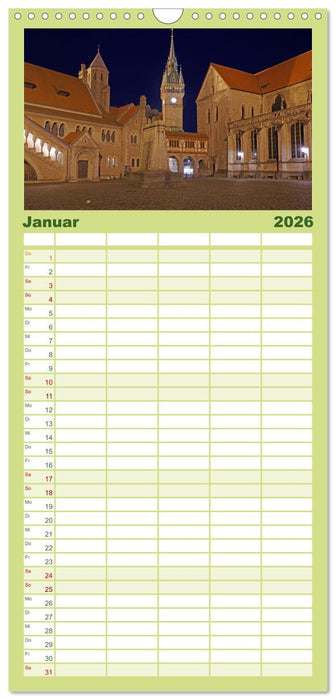 Braunschweig: Grüne Oker-Stadt mit viel Geschichte (CALVENDO Familienplaner 2026)