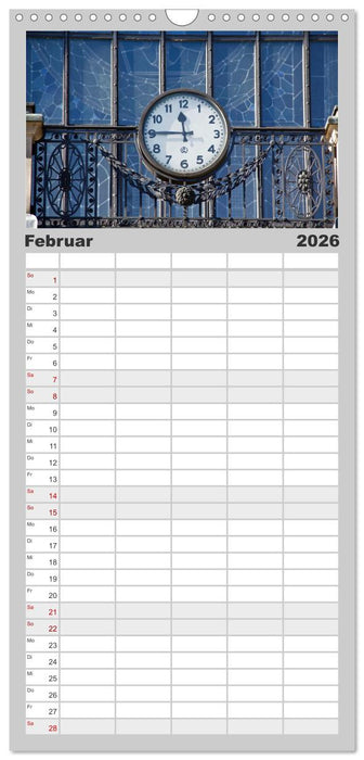 Hessen - Uhren an Fassaden (CALVENDO Familienplaner 2026)