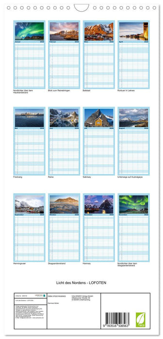 Licht des Nordens - LOFOTEN (CALVENDO Familienplaner 2026)