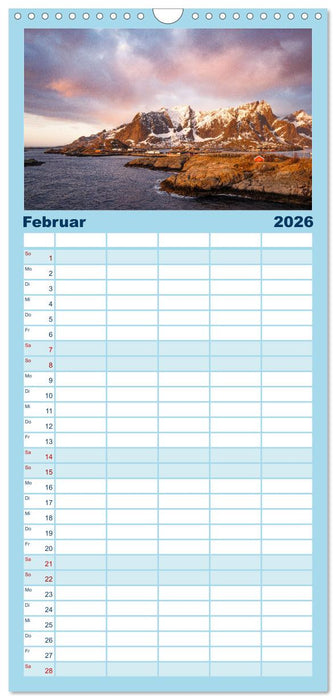 Licht des Nordens - LOFOTEN (CALVENDO Familienplaner 2026)