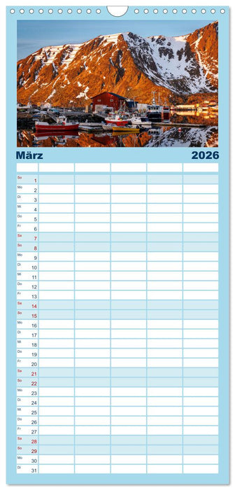Licht des Nordens - LOFOTEN (CALVENDO Familienplaner 2026)