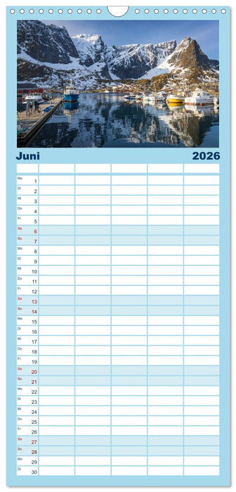 Licht des Nordens - LOFOTEN (CALVENDO Familienplaner 2026)