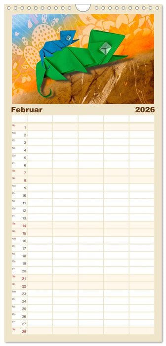 ORIGAMI - Kreativität ohne Grenzen (CALVENDO Familienplaner 2026)