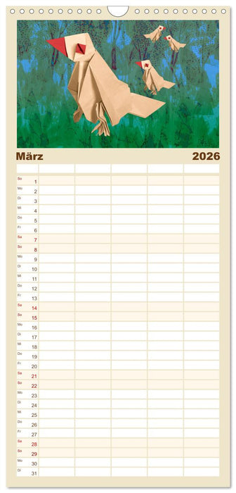 ORIGAMI - Kreativität ohne Grenzen (CALVENDO Familienplaner 2026)
