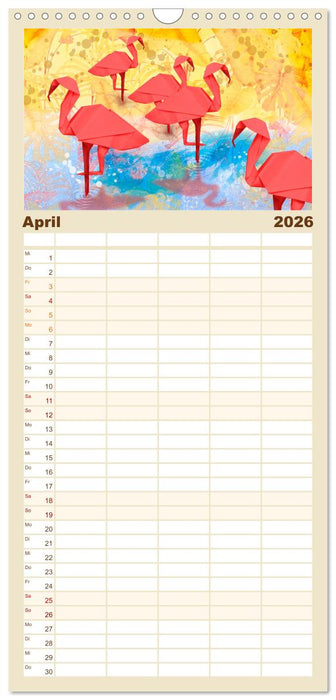 ORIGAMI - Kreativität ohne Grenzen (CALVENDO Familienplaner 2026)