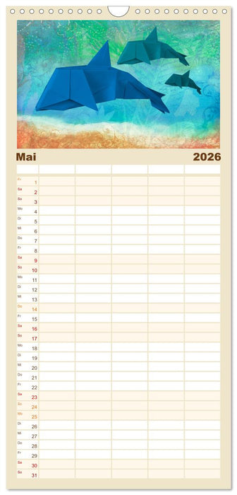 ORIGAMI - Kreativität ohne Grenzen (CALVENDO Familienplaner 2026)