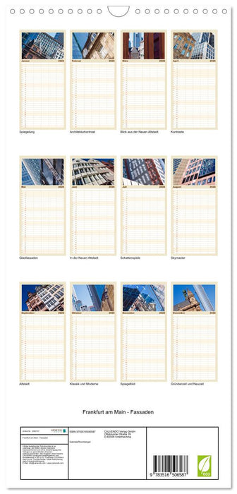 Frankfurt am Main - Fassaden (CALVENDO Familienplaner 2026)