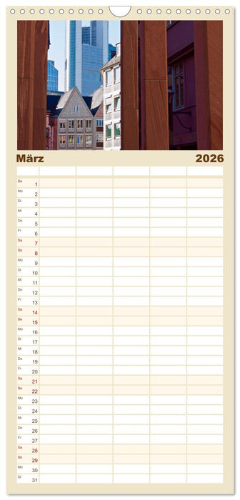 Frankfurt am Main - Fassaden (CALVENDO Familienplaner 2026)