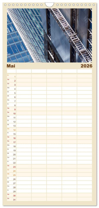 Frankfurt am Main - Fassaden (CALVENDO Familienplaner 2026)