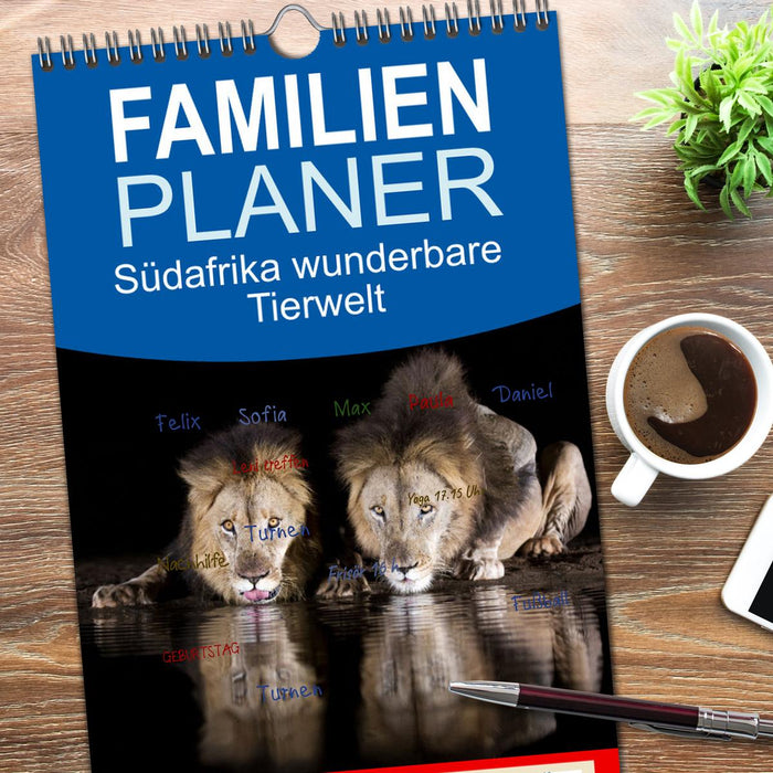 Südafrika wunderbare Tierwelt (CALVENDO Familienplaner 2026)