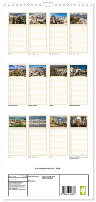 Andalusiens weisse Dörfer (CALVENDO Familienplaner 2026)