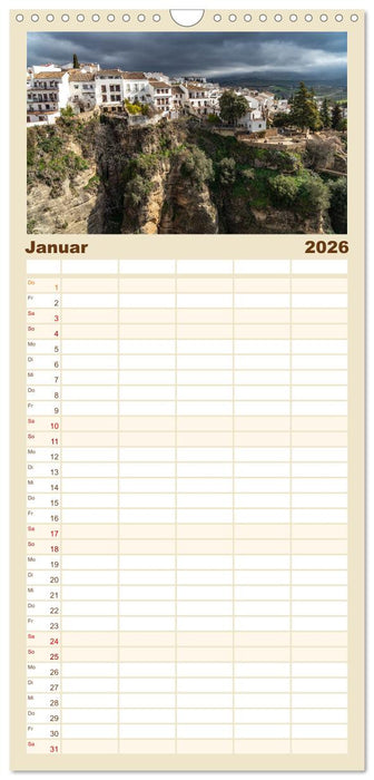 Andalusiens weisse Dörfer (CALVENDO Familienplaner 2026)