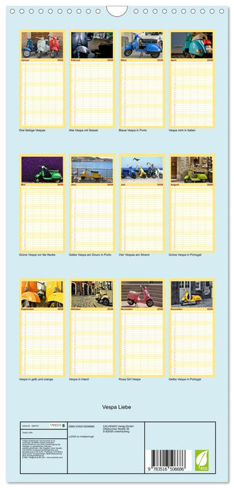 Vespa Liebe (CALVENDO Familienplaner 2026)