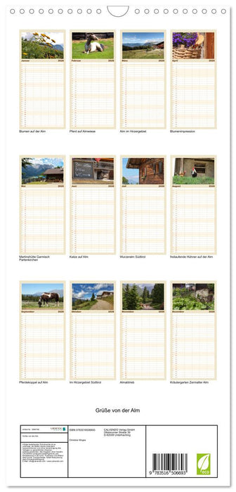Grüße von der Alm (CALVENDO Familienplaner 2026)
