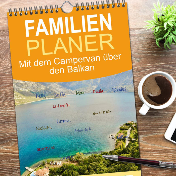 Mit dem Campervan über den Balkan (CALVENDO Familienplaner 2026)