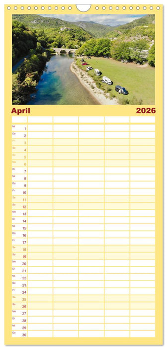 Mit dem Campervan über den Balkan (CALVENDO Familienplaner 2026)