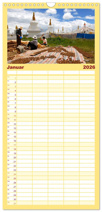 Tibet bewegt (CALVENDO Familienplaner 2026)